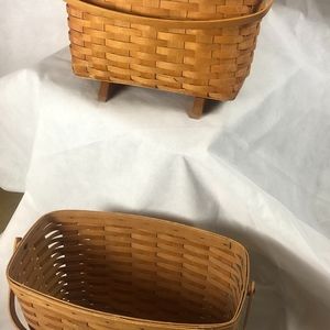 Set of 2 Longaberger Magazine Baskets